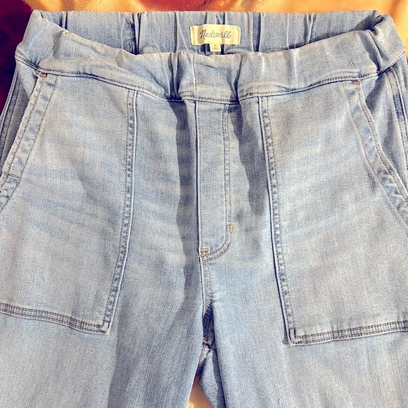 MADEWELL Boyer Wash Denim Pull-On Relaxed Straight Leg Stretch Jogger Jeans M - Picture 7 of 11